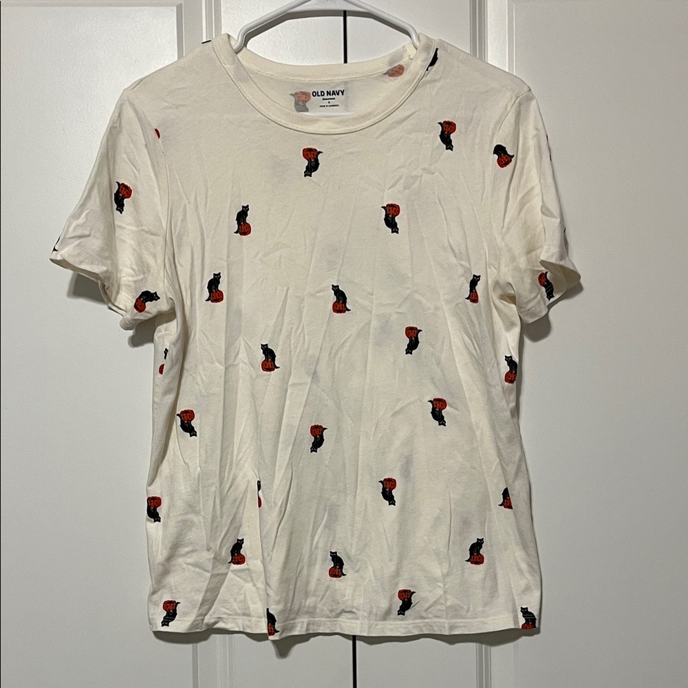 Old Navy Halloween Pumpkin Cat 🐈‍⬛ 🎃 Tee